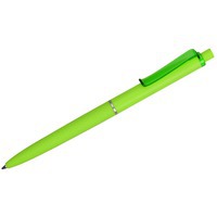 Ручка зеленая из пластика soft-touch шариковая Plane