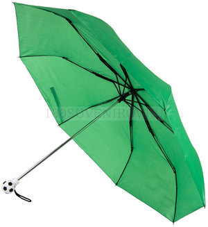 Фото Складной зонт зеленый из нейлона FOOTBALL, механический