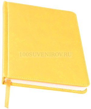 Фото Недатированный ежедневник желтый BLISS, А5, белый блок, без обреза