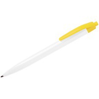 8, ручка пластиковая N шариковая, белый/желтый