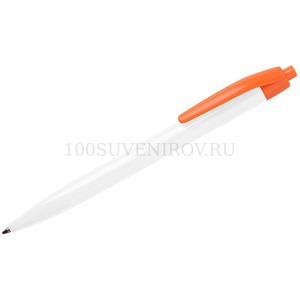 Фото 8, пластиковая ручка N шариковая, белый/оранжевый