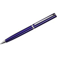 Ручка темно-синяя из металла BULLET NEW шариковая, хром
