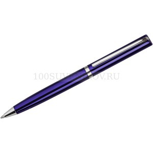 Фото Темно-синяя ручка из металла BULLET NEW шариковая, хром