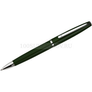 Фото Темно-зеленая ручка из металла DELICATE шариковая, хром