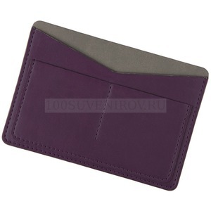 Фото Фиолетовый холдер для паспорта и карт EMOTION, 10*, с серым
