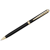 Ручка шариковая «Slim» с кристаллом, черный/золотистый