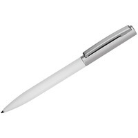 Ручка металлическая soft-touch шариковая «Tally», серебристый/белый