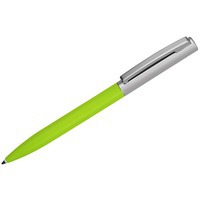 Ручка металлическая soft-touch шариковая «Tally», серебристый/зеленый