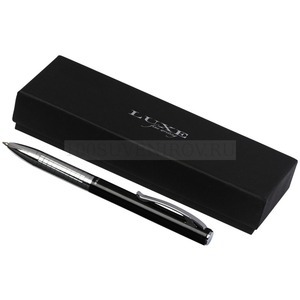 Фото Брутальная фирменная ручка из металла в подарочной коробке «Luxe» (черный, серебристый)