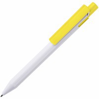 Ручка шариковая пластиковая ZEN, белый/желтый
