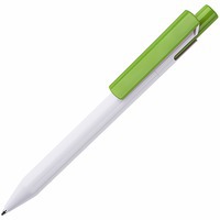 Ручка шариковая пластиковая ZEN, белый/лаймовый