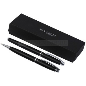 Фото Подарочный набор брендовых ручек, 16,5 х 5,5 х 3 см «Luxe» (черный, серебристый)