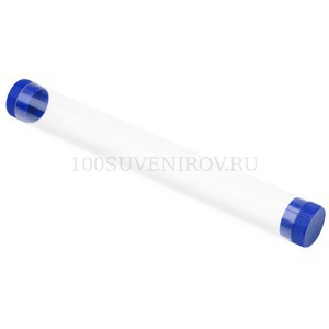 Фото Футляр-туба пластиковый для ручки «Tube 2.0» (прозрачный, синий)