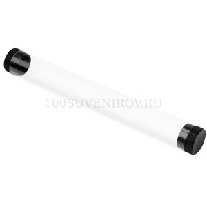 Фото Футляр-туба пластиковый для ручки «Tube 2.0» (прозрачный, черный)