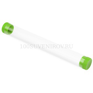 Фото Футляр-туба пластиковый для ручки «Tube 2.0» (прозрачный, зеленое яблоко)
