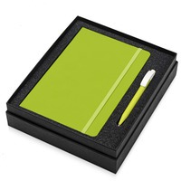 Набор подарочный зеленый из пластика UMA VISION с ручкой и блокнотом А5