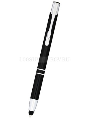 Фото Ручка-стилус металлическая шариковая «Olaf» (черный, серебристый)