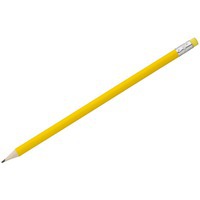 Акварельный карандаш простой Hand Friend с ластиком, желтый