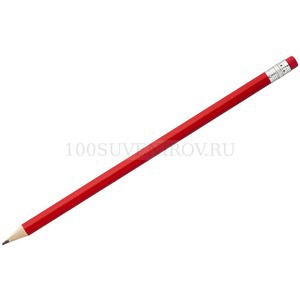 Фото Простой карандаш красный из дерева HAND FRIEND с ластиком
