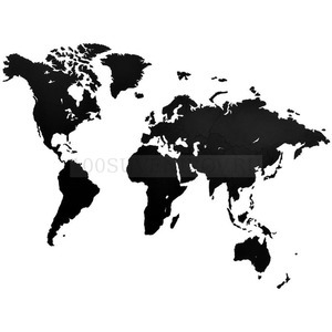       WORLD MAP WALL DECORATION SMALL