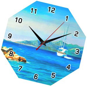 Фото Стеклянные стеклянные часы TIME DIAMOND под цифровой трансфер