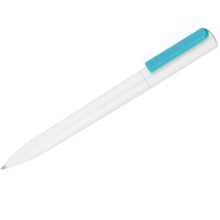 Картинка Ручка шариковая Split Neon, белая с голубым