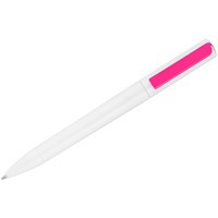 Фотка Ручка шариковая Split Neon, белая с розовым из брендовой коллекции Ritter-Pen