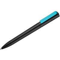 Фотка Ручка шариковая Split Neon, черная с голубым
