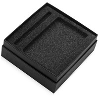 Коробка подарочная черная SMOOTH M для ручки и блокнота А6