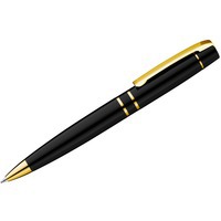 Фирменная шариковая ручка VIP GO в металлическом корпусе с золотой отделкой, синие чернила, d1,2 х 14,1 см. Сделано в Германии.