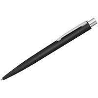 Ручка шариковая черная из металла ическая Lumos soft-touch
