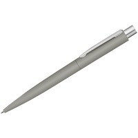 Ручка шариковая серая из металла ическая Lumos soft-touch