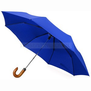 Фото Складной зонт темно-синий из дерева CARY