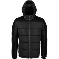 Изображение Куртка мужская Reggie утепленная с капюшоном, черная 3XL