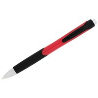 Ручка пластиковая шариковая Tropical, красный/черный