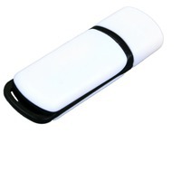 USB-флешка на 16 Гб с цветными вставками, белый/черный