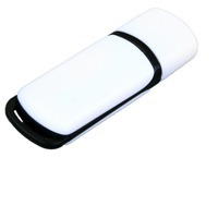 USB-флешка на 32 Гб с цветными вставками, белый/черный