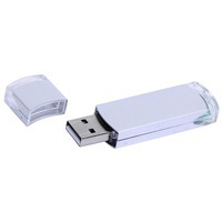 USB-флешка на 16 Гб классической формы, серебристый