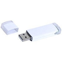 USB-флешка на 16 Гб классической формы, белый