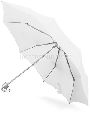 Фото Складной зонт белый из полиэстера TEMPE