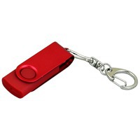 USB-флешка на 16 Гб с поворотным механизмом, красный