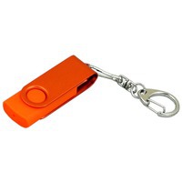 USB-флешка на 64 Гб с поворотным механизмом, оранжевый