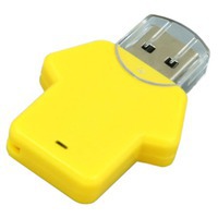 USB-флешка на 16 Гб в виде футболки, желтый