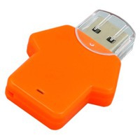 USB-флешка на 16 Гб в виде футболки, оранжевый