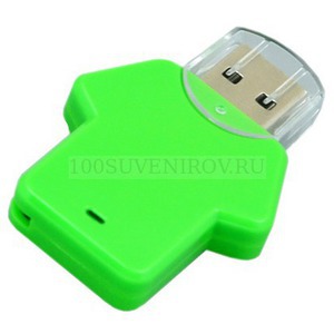 Фото USB-флешка на 32 Гб в виде футболки (зеленый)