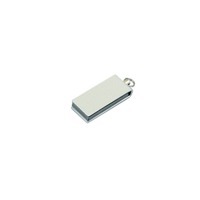 USB-флешка мини на 32 Гб с мини чипом в цветном корпусе, серебристый