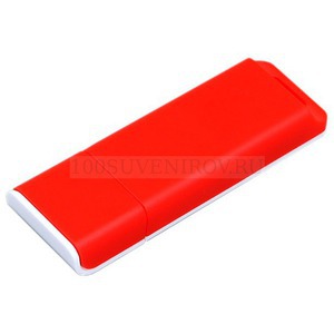 Фото USB-флешка на 16 Гб с оригинальным двухцветным корпусом (красный, белый)