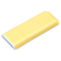 USB-флешка на 32 Гб с оригинальным двухцветным корпусом, желтый/белый