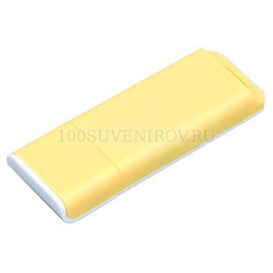 Фото USB-флешка на 32 Гб с оригинальным двухцветным корпусом (желтый, белый)