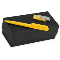 Набор подарочный пластиковый QUMBO с ручкой и флешкой